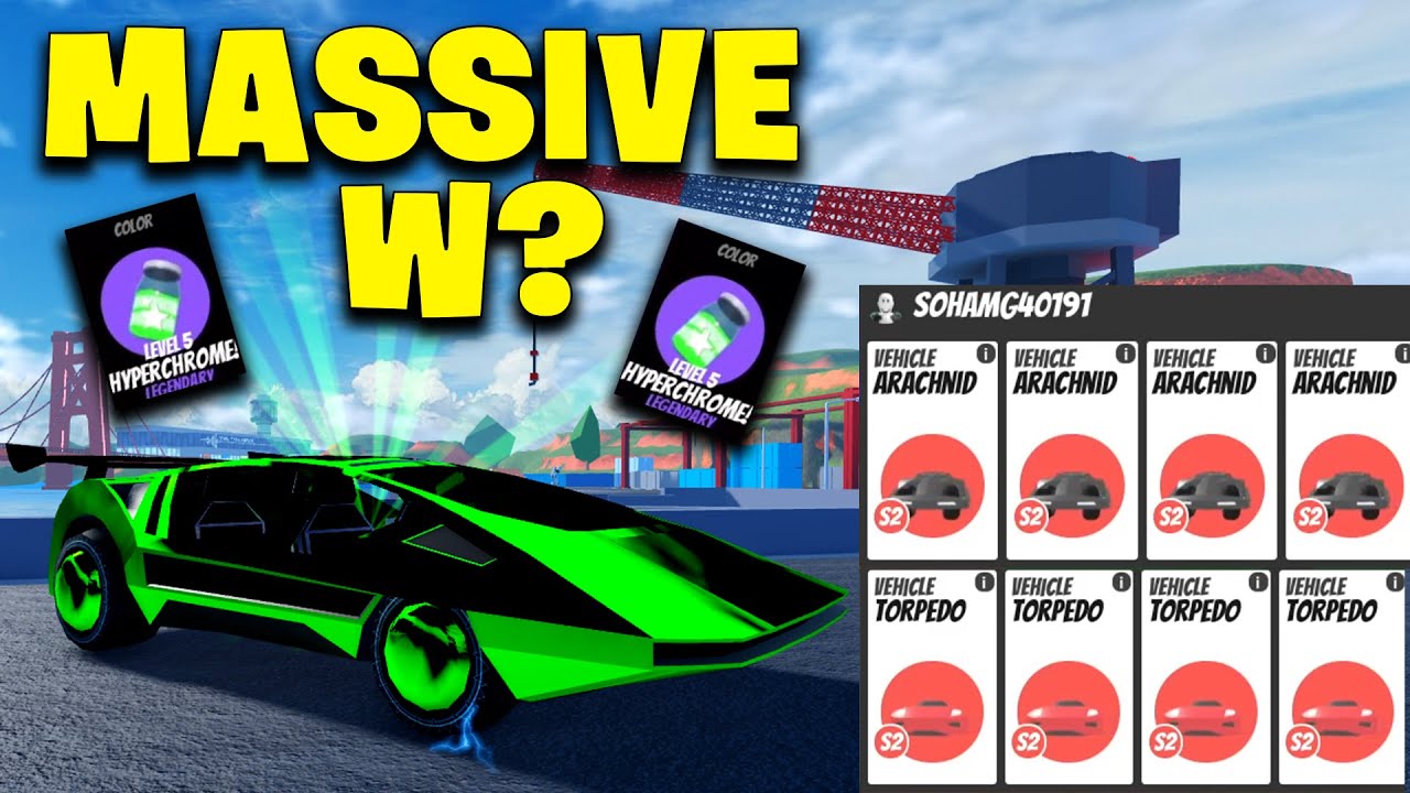 What People OFFER for LEVEL 5 GREEN HYPERCHROME in Roblox Jailbreak