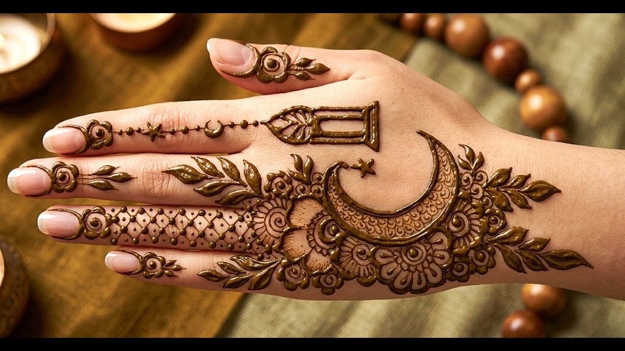 Simple Eid Backhand Mehndi Design Tutorial #mehndi  #eid #backhandmehndi #eidmehndi #floralmehndi