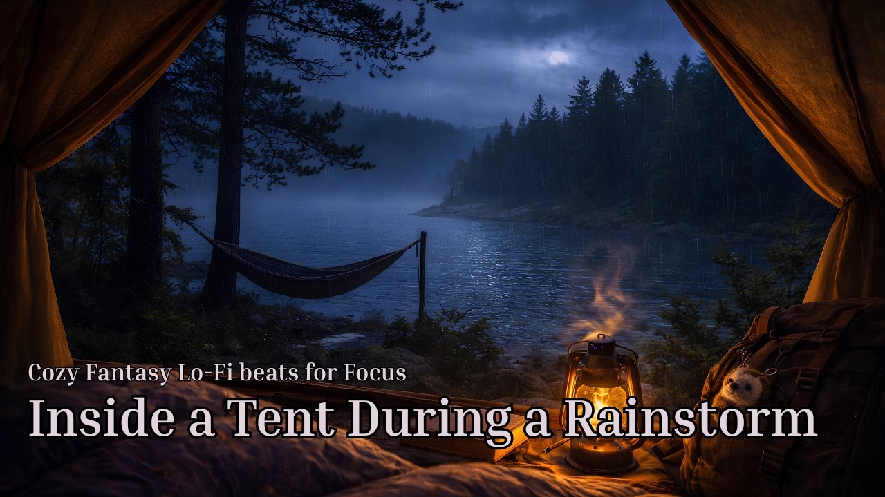 Lo-Fi Inside a Tent During Rainstorm 🌧 Cozy beats for Deep Focus