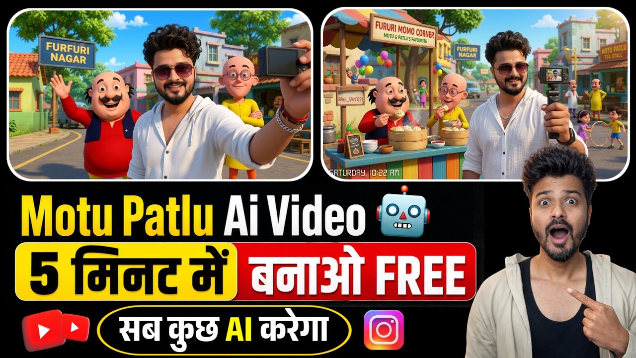 How to Make Motu Patlu AI Video | Instagram Trending Motu Patlu AI Video Editing