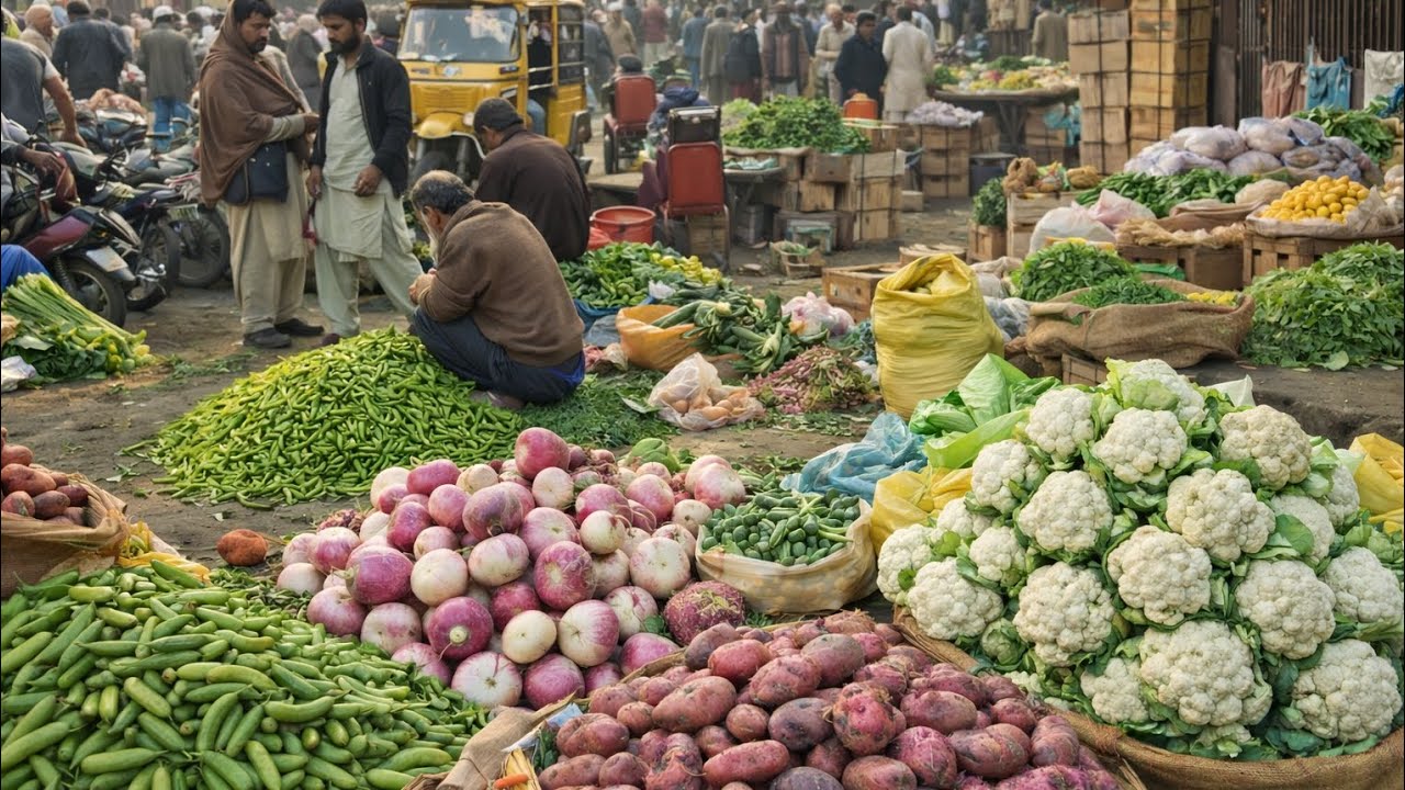Aaj Ki Taza Sabziyan | Narowal Sabzi Mandi Today Rates 🥦🍅 | Sasti Sabzi Update Pakistan 🇵🇰