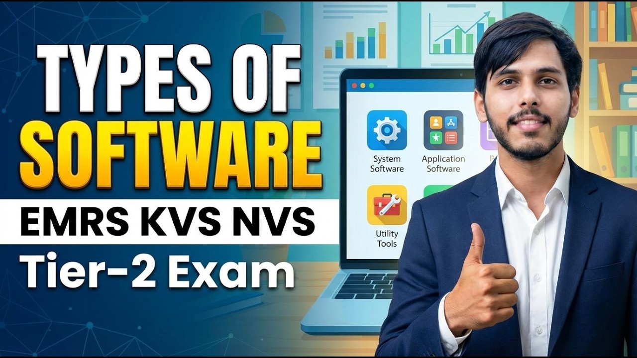 Types of Software Simplified | EMRS / KVS / NVS Tier-2 Exam Guide” ✅