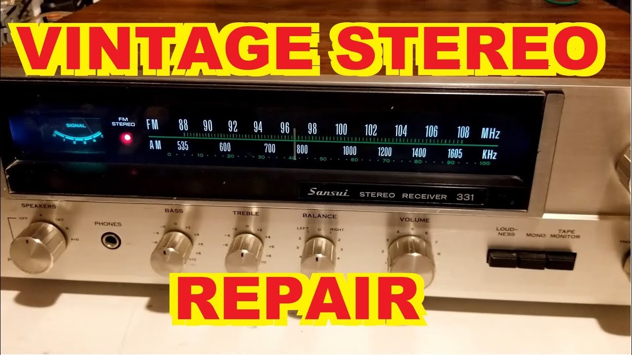 VINTAGE STEREO REPAIR SANSUI 331 LED UPGRADE CONTROL DEOXIDIZE