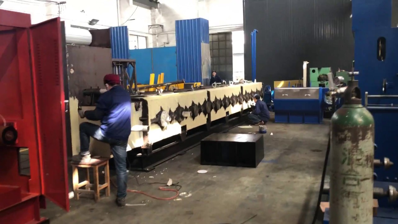 HXE-450/13DL Copper rod breakdown machine with annealing (Assembly process 7)