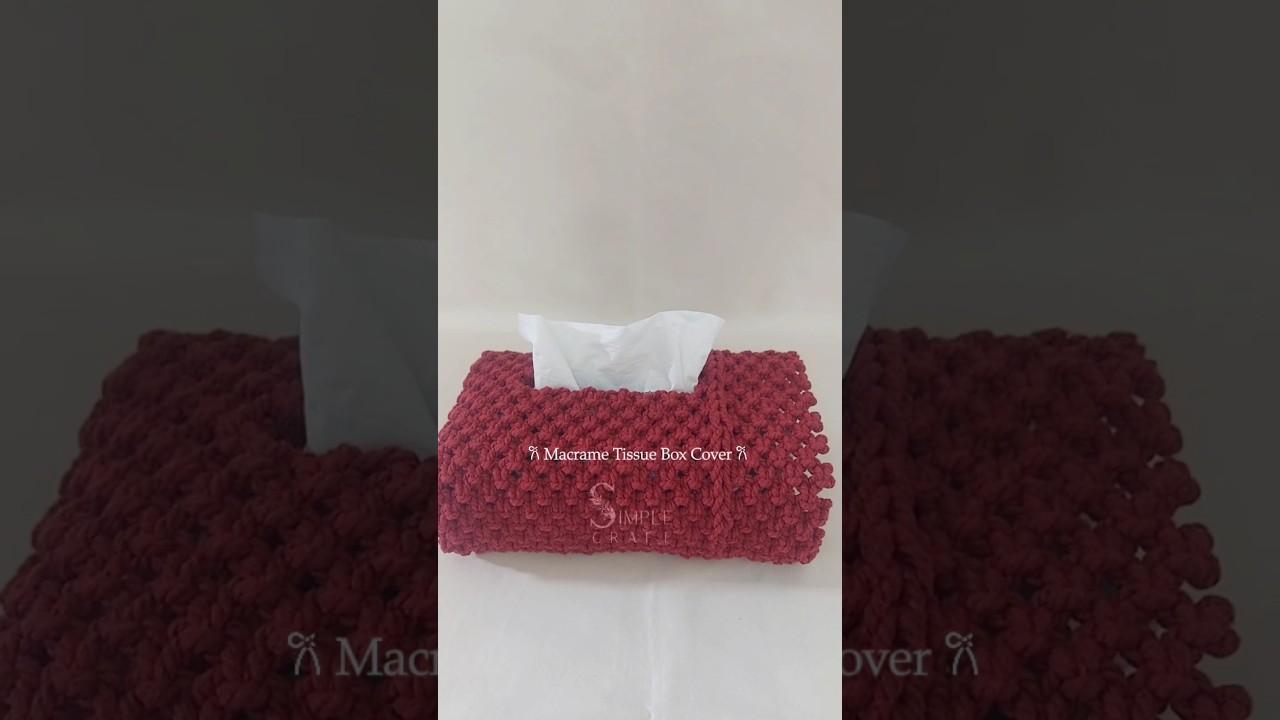 Macrame Tissue box Cover #diy #handmade #tissuebox #smallbusiness #macrameindonesia #homedecor