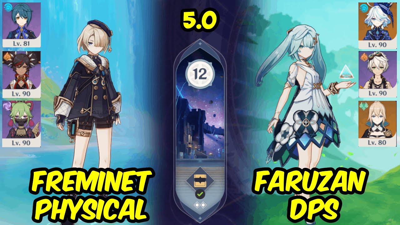 c6 Freminet Physical and c6 Faruzan Sunfire/DPS- Genshin Impact Spiral Abyss 5.0 Floor 12