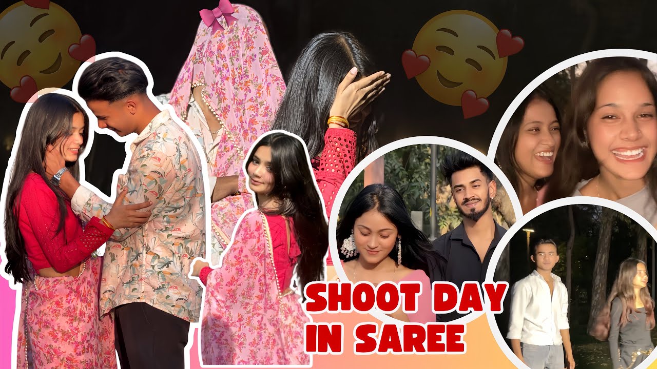 ANKUSH NE KI TAREEF 🥹😍 SAREE M FIRST TIME SHOOT KRA 🥹❤️ 