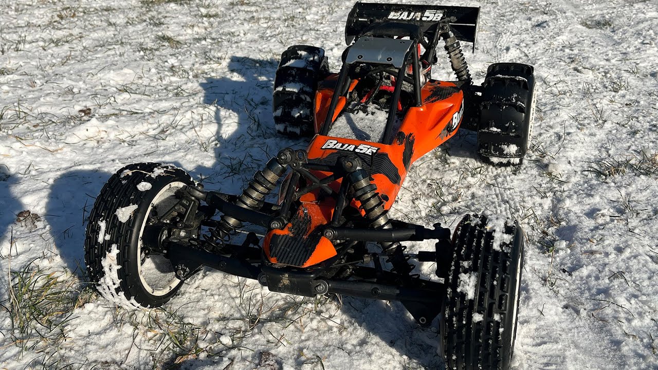 HPI Baja 5B SBK Flux - paddle tires on snow
