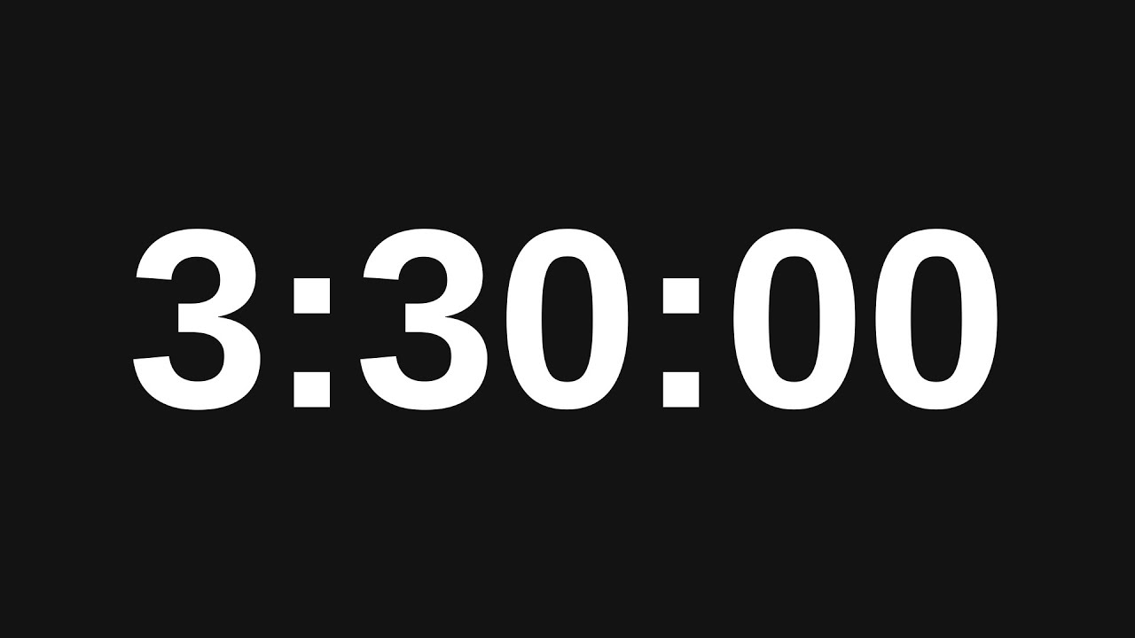 Таймер на 3 часа 30 минут