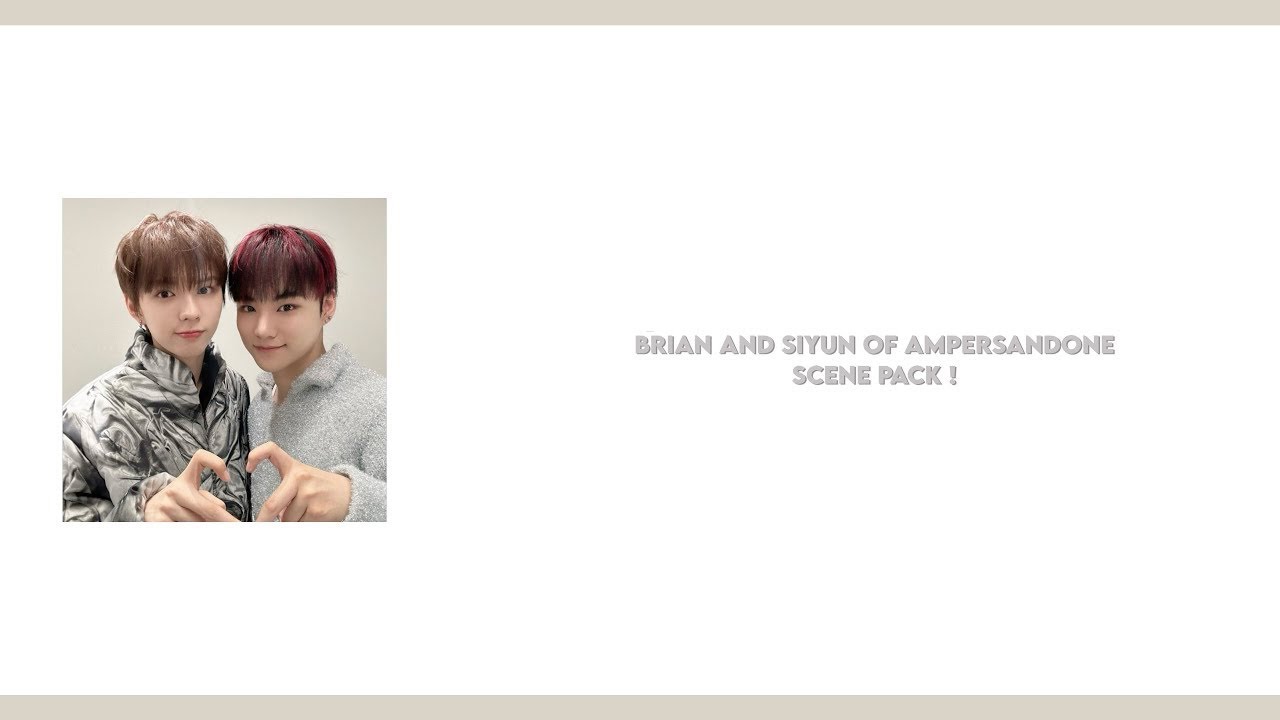 Brian and Siyun of ampersandone editing clips / scene pack