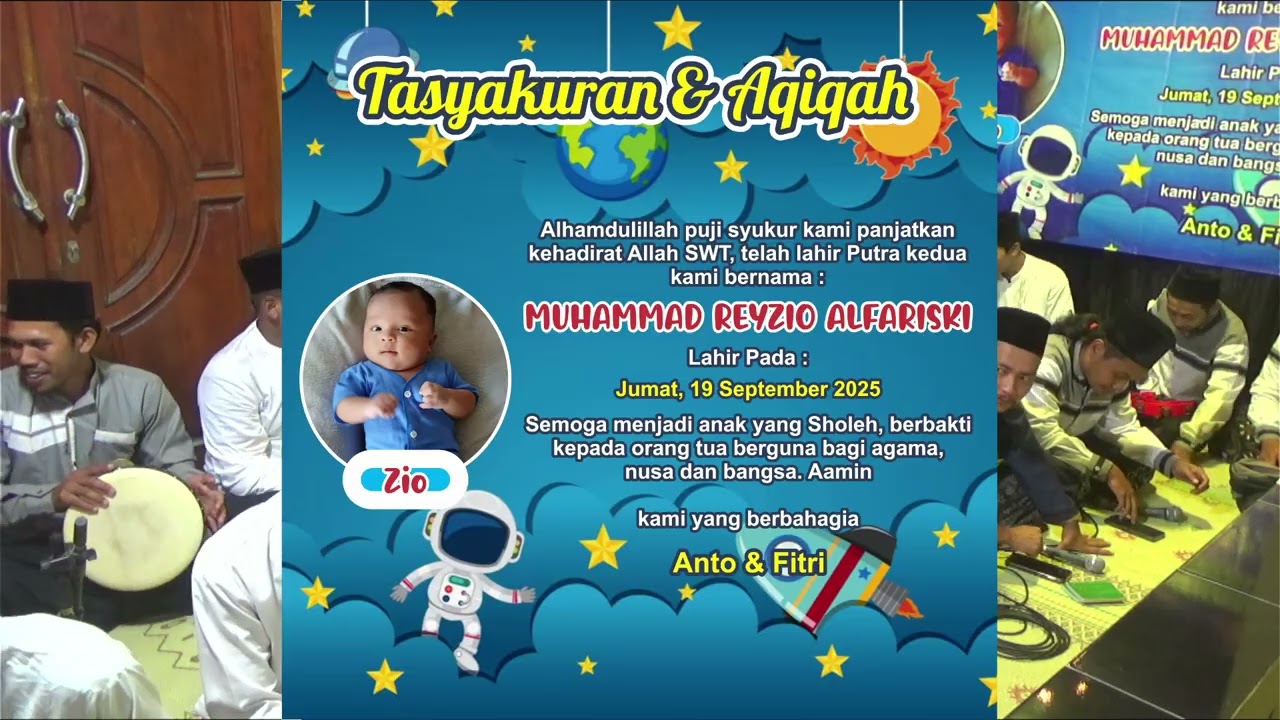 Shollawat AL- Munawar Dalam Rangka Takyskuran & Aqiqah Muhammad Reyzio Alfariski
