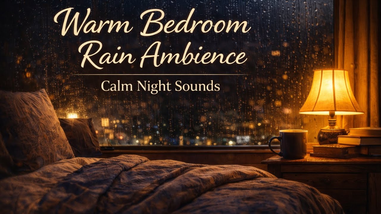 Warm Bedroom Rain Ambience | Calm Night Sounds (1 Hour)
