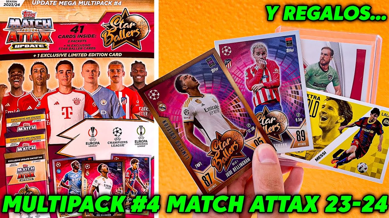 MULTIPACK #4 MATCH ATTAX 2023-24 STAR BALLERS + REGALOS