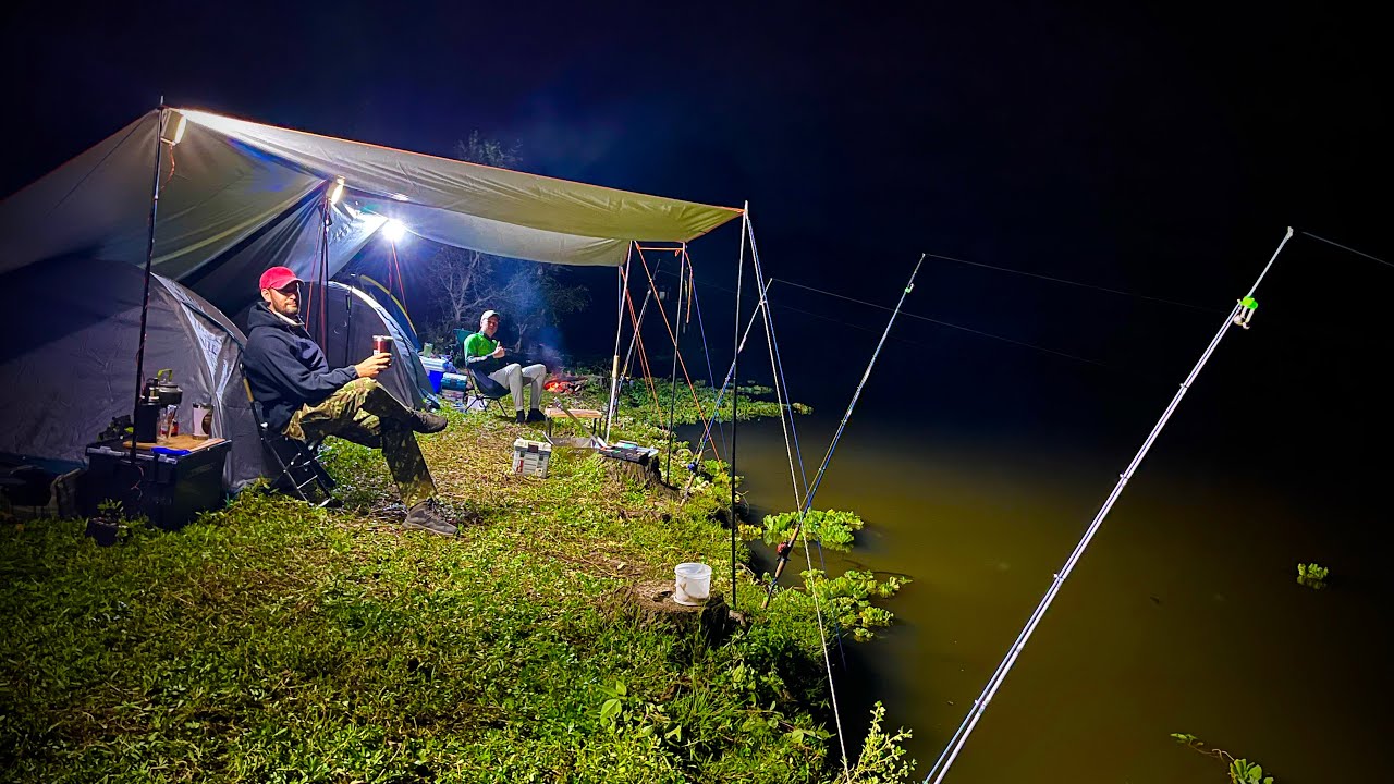 ACAMPAMENTO E PESCARIA  |  COM TRA&Iacute;RA RECORDE ! Alagados do Salto Caveiras - SC