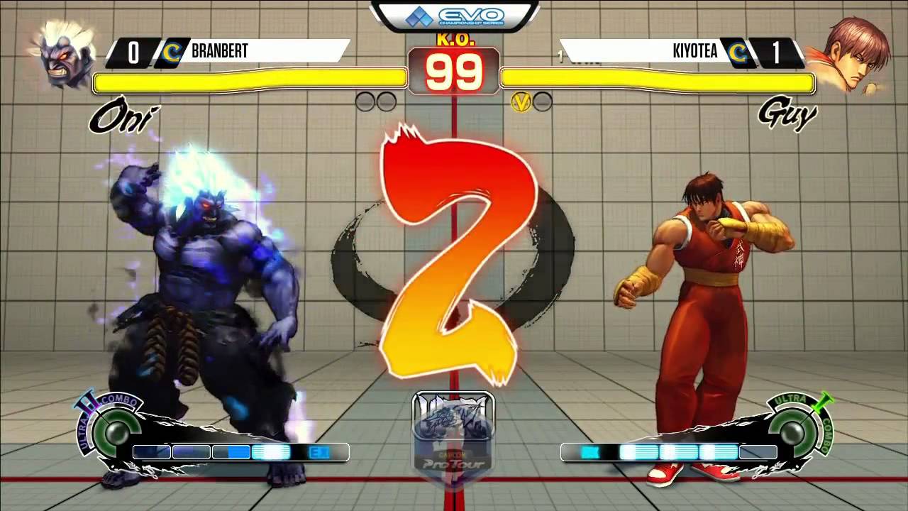 Branbert (Oni) vs Kiyotea (Guy) - EVO 2015 USF4 Pools - 720p/60fps