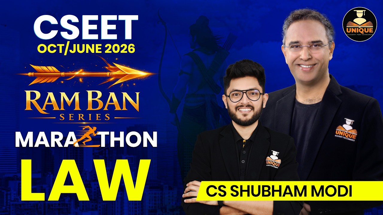 CSEET BUSINESS LAW MARATHON | Ramban Series | June 26 | CS Shubham Modi