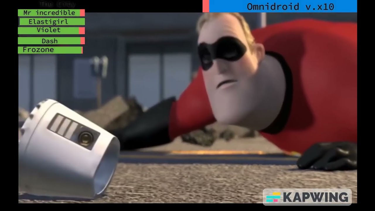 The Incredibles Omnidroid V10 Attack Enhanced SFX with healthbar.