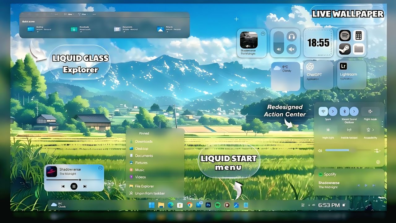Make Your Windows Look Premium | Glass Taskbar, Start Menu & Explorer