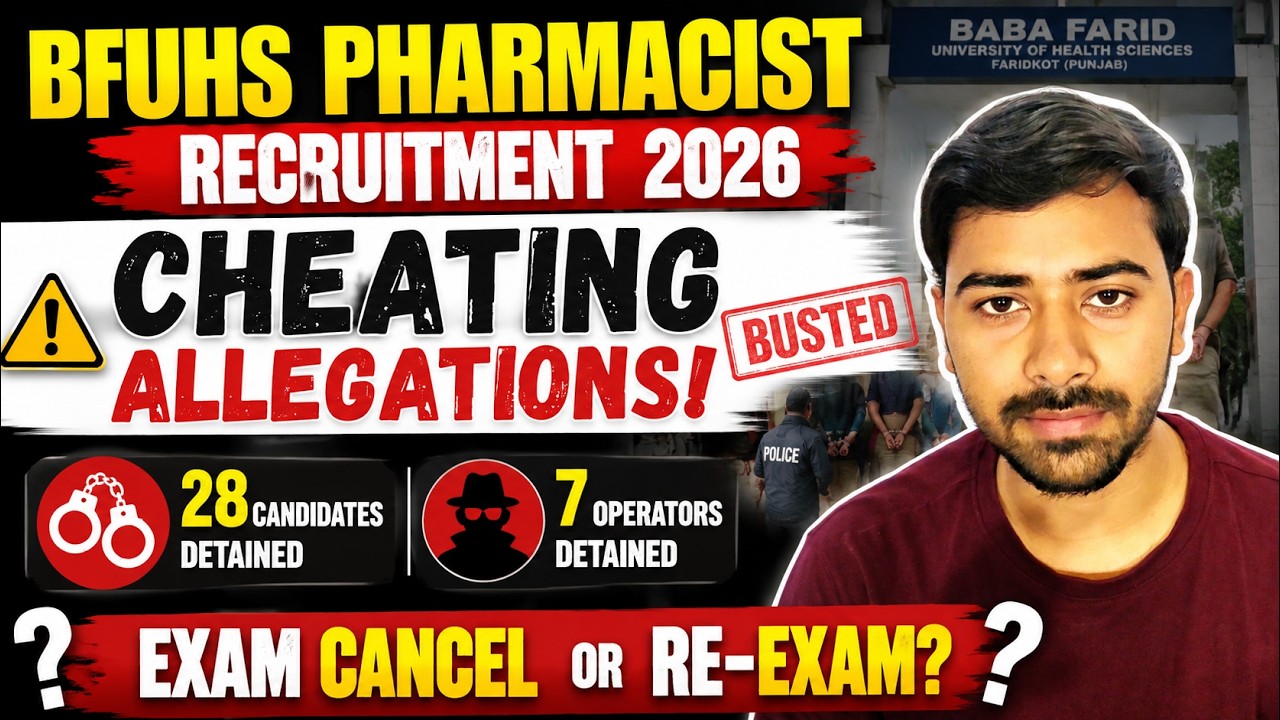 BFUHS Pharmacist Exam 2026 Cheating? 28 Candidates & 7 Operators Detained | Re-exam? #bfuhs
