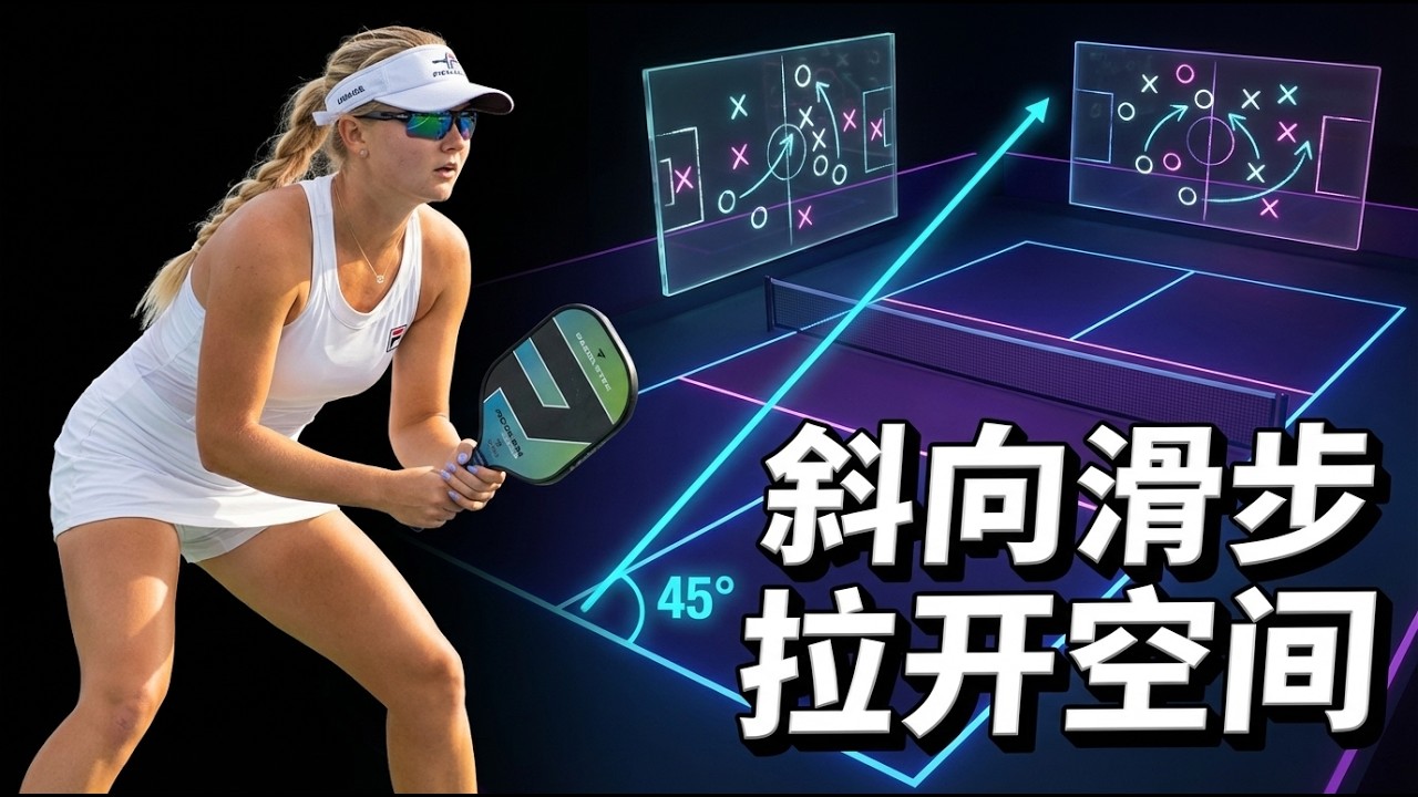 匹克球高阶步法教学：掌握斜向滑步，轻松化解脚下危机！