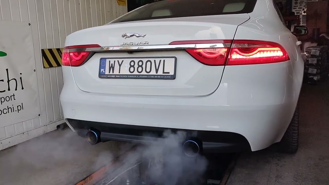 jaguar xe 3.0 supercharged. nierdzewny układ wydechowy inochi Motorsport