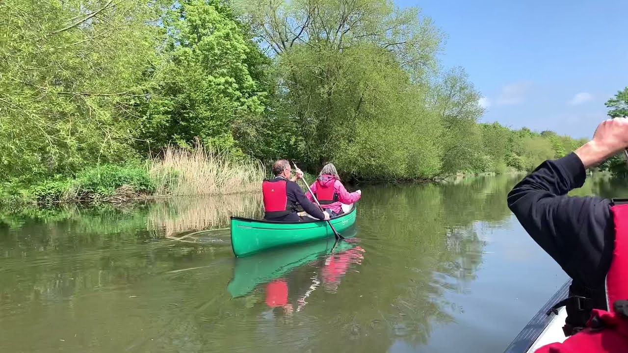 Canoe trip down the River Stour from Fordwich by Canterbury Kent