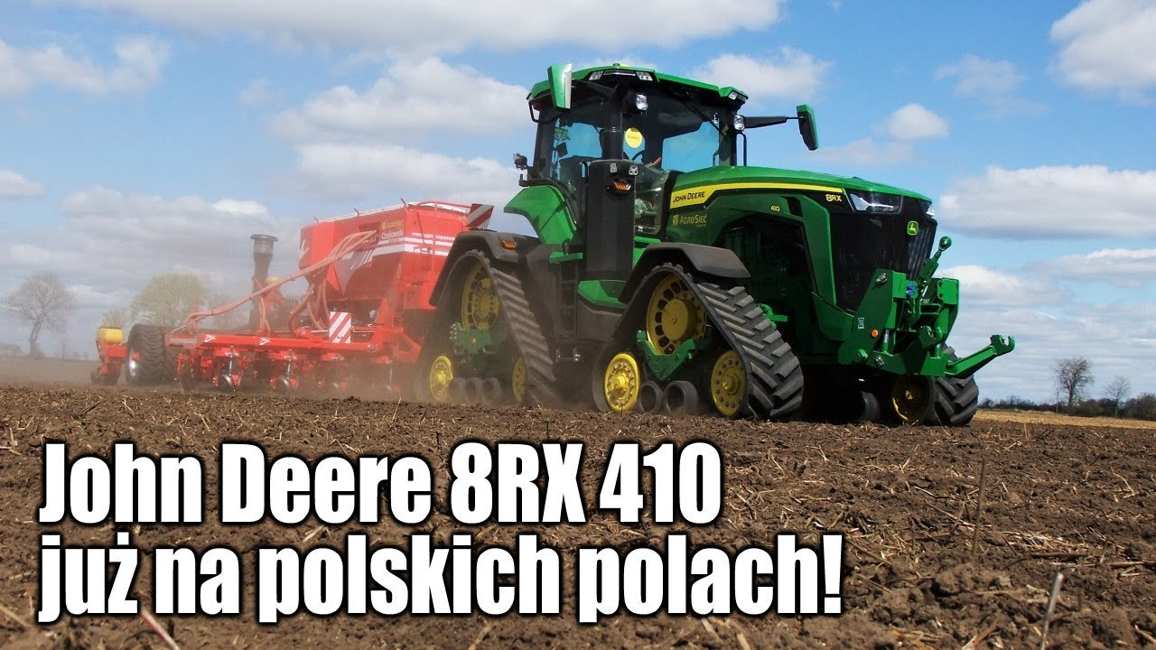 John Deere 8RX 410 już na polskich polach - siew pasowy kukurydzy