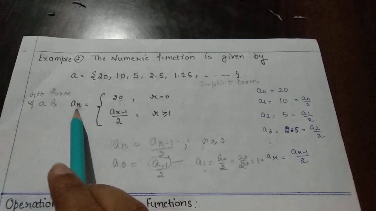 Discrete Numeric Function (I)