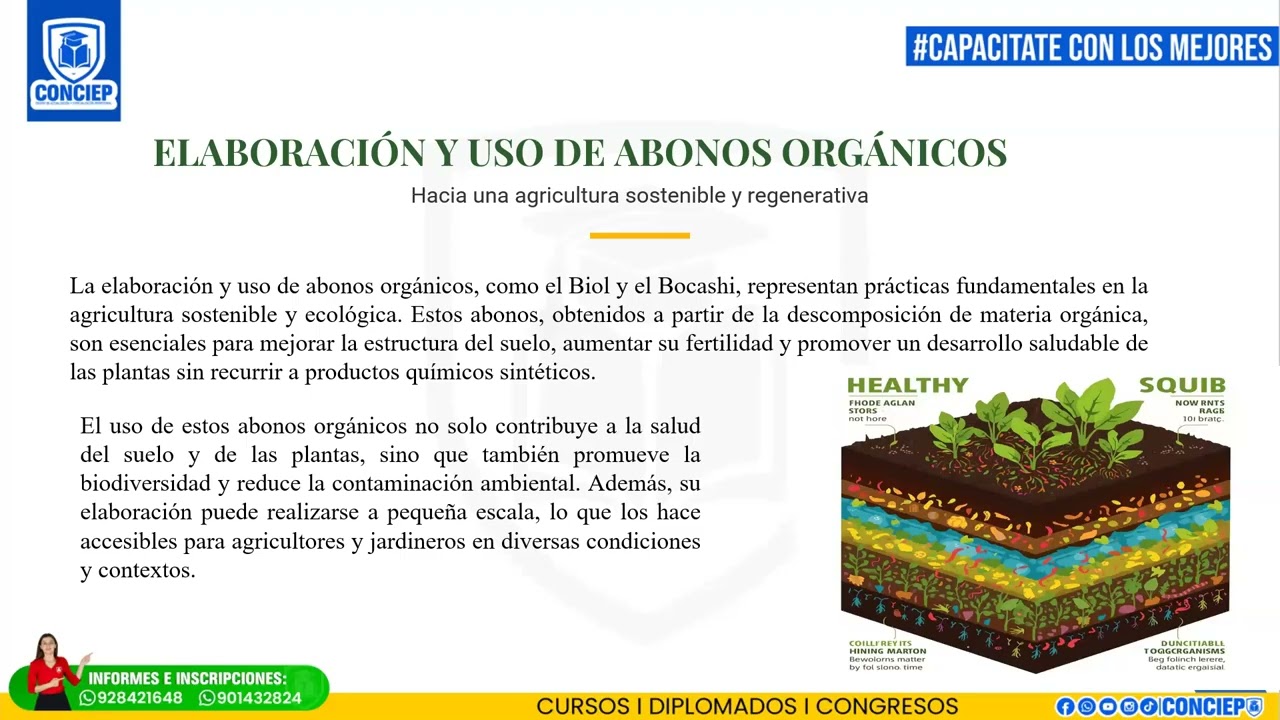 📚𝗖𝗨𝗥𝗦𝗢:II.ELABORACION Y USO DE ABONOS  ORGANICOS BIOL Y BIOCASHI