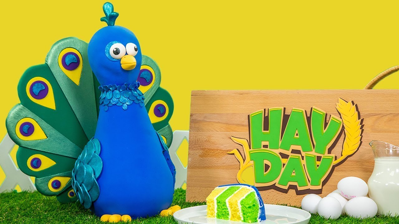 EPIC CAKE CHALLENGE! My Hay Day Peacock Cake | How To Cake It
