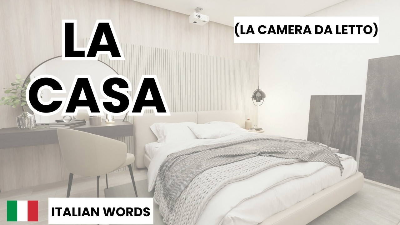 Italian HOUSE vocabulary for beginners: BEDROOM