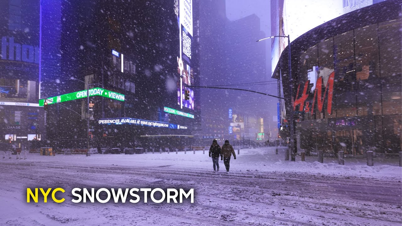 Snow Storm Fern in NEW YORK ❄️ Walking in Blizzard EXTREME Low Temperatures in Manhattan