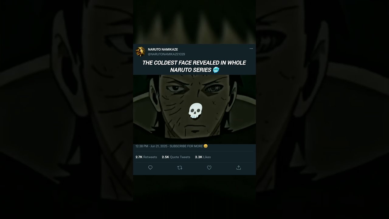 THE COLDEST FACE REVEALED IN WHOLE NARUTO SERIES 🥶 #anime #naruto #VIRAL#narutoshippuden #satvik