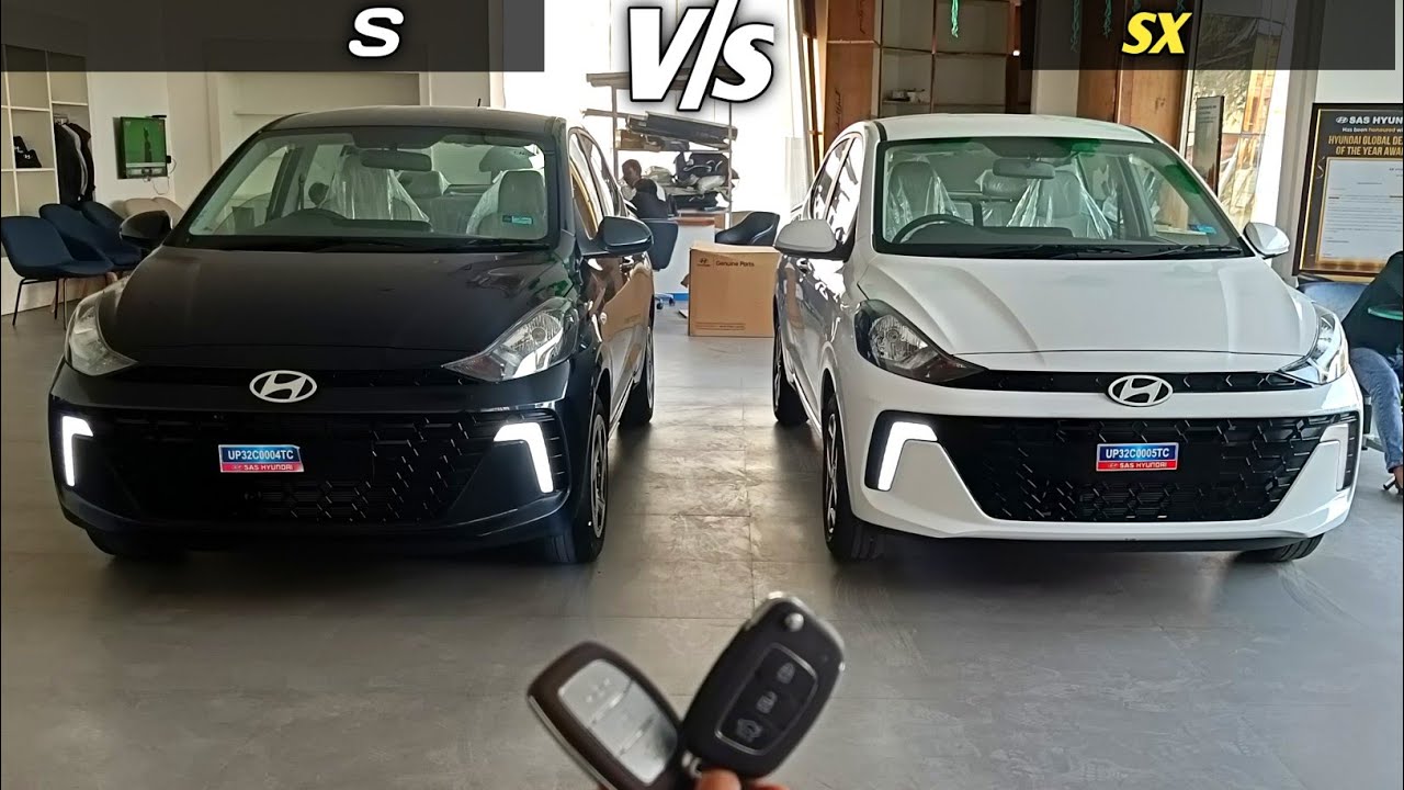 Hyundai Aura S V/s SX Comparison ❣️| मात्र ₹ 76 हज़ार के अंतर में कौन सा है Best Option 🤔?