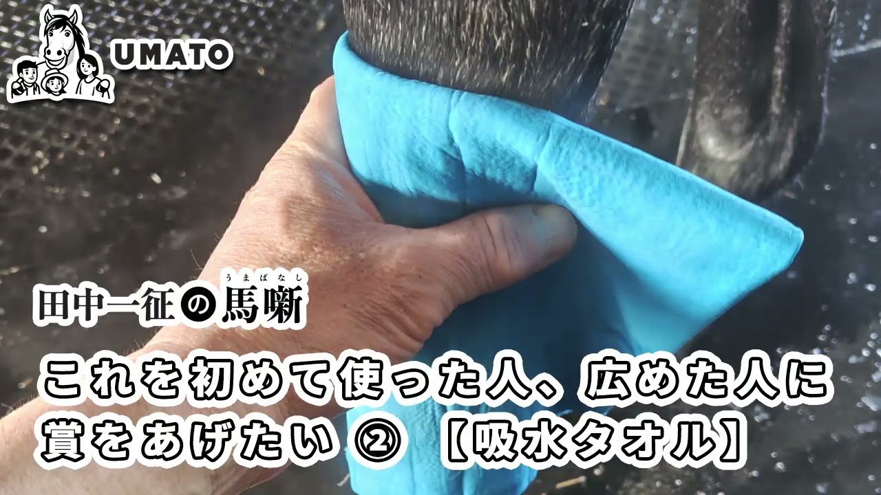 田中一征の馬噺「これを初めて使った人、広めた人に賞をあげたい ② 【吸水タオル】」