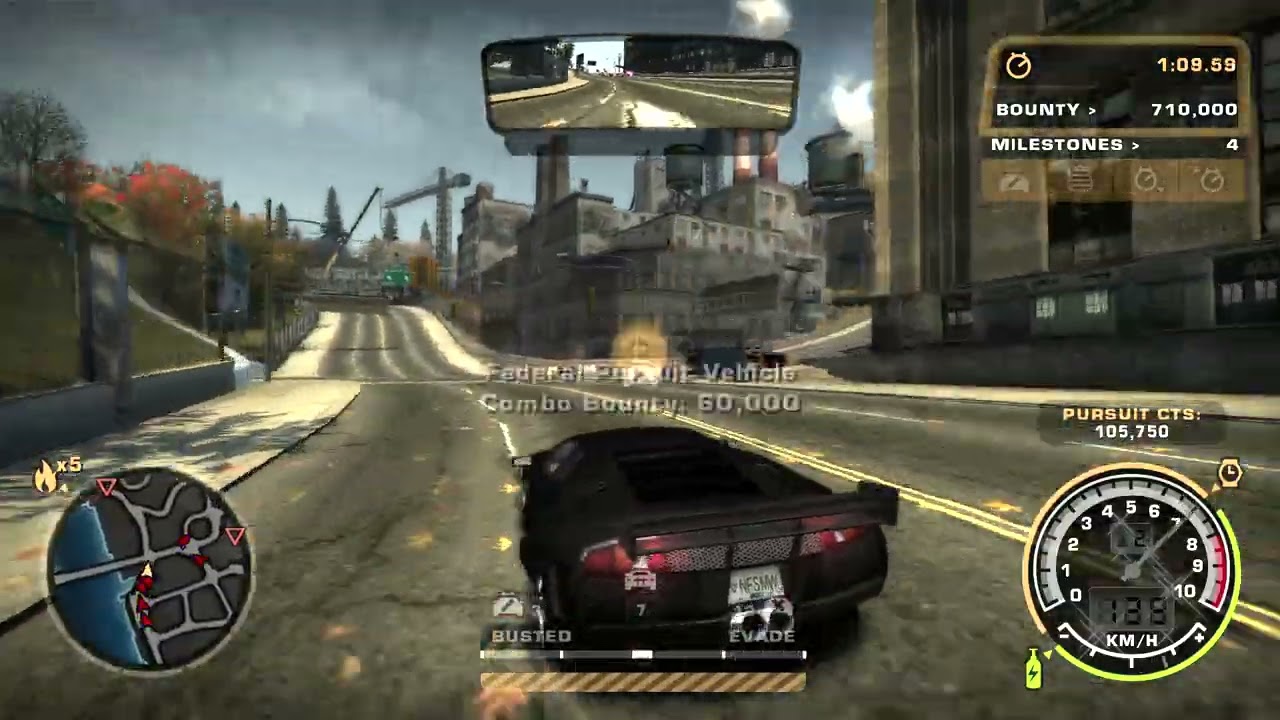 Need for Speed: Most Wanted (2005) - Lamborghini Murciélago Race and Pursuit Gameplay
