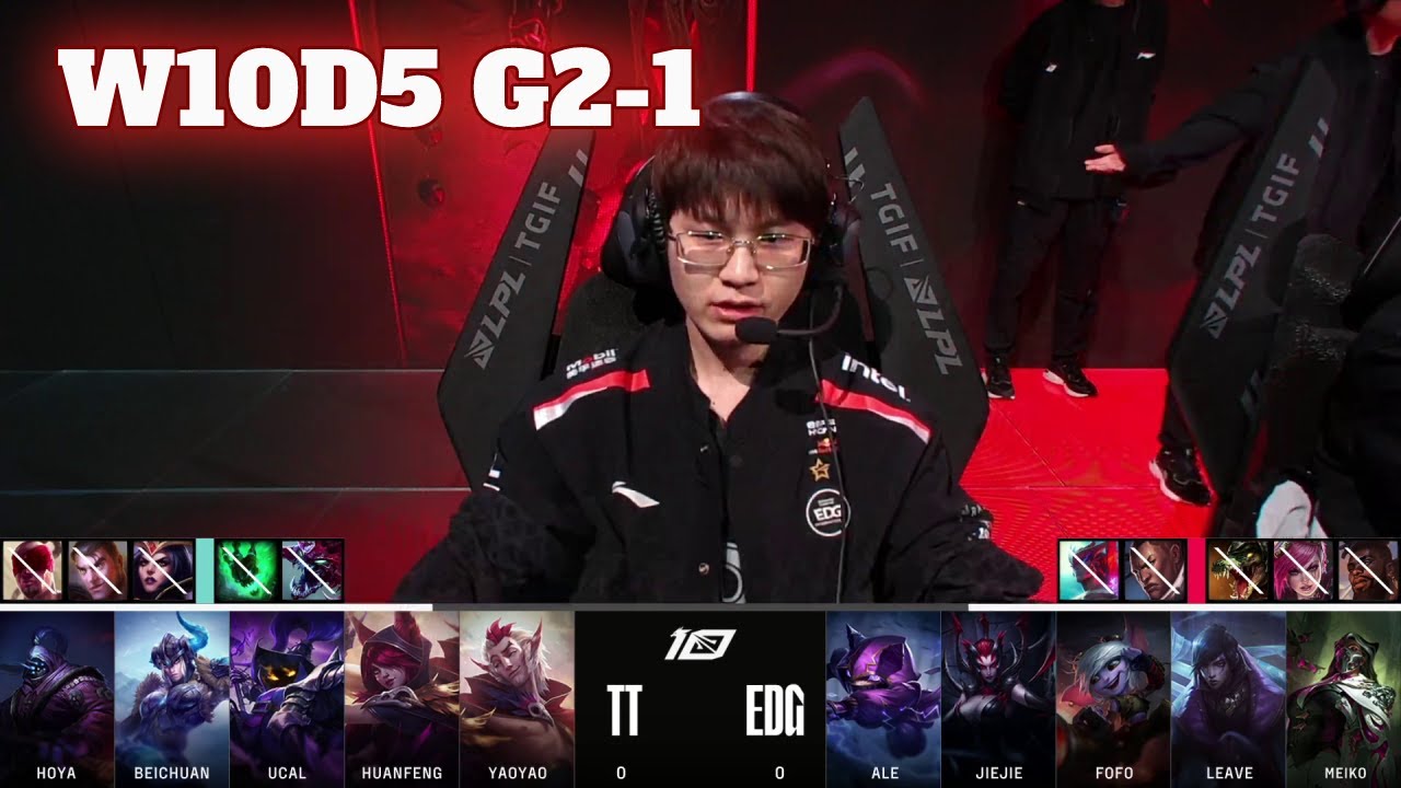 TT vs EDG - Game 1 | Week 10 Day 5 LPL Spring 2023 | Edward Gaming vs TT G1
