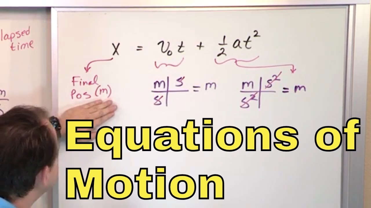 02 - Equations of Motion with Constant Acceleration (Velocity, Position, Acceleration)
