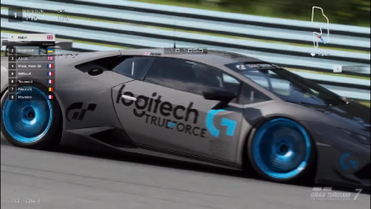 GT7, Logitech Huracan Gr4, DR-D, SR-S.