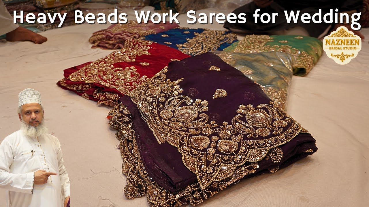 Luxury Designer Beads Work Sarees in Hyderabad 😍 | Premium Bridal & Wedding Collection 2026