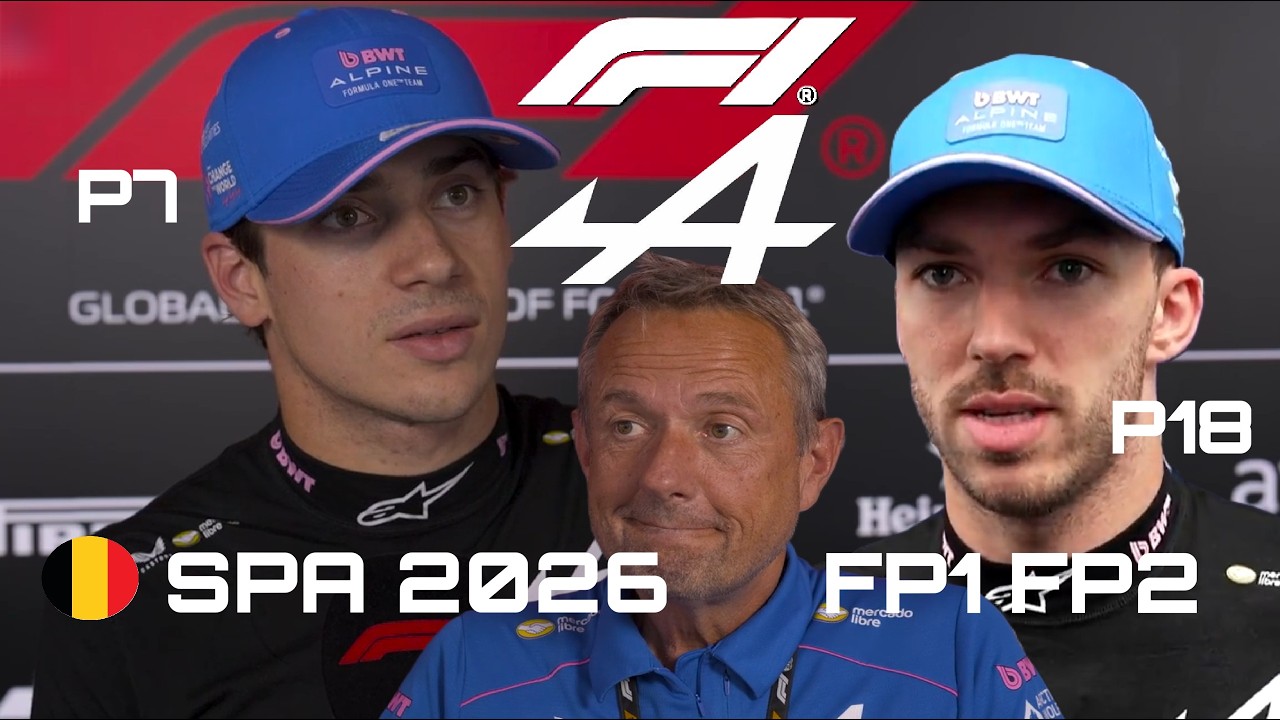 FRANCO COLAPINTO🇦🇷 P7 PIERRE GASLY🇫🇷 P18 STEVE NIELSEN ALPINE F1 en GP SPA BELGICA 2026 POST FP1 FP2