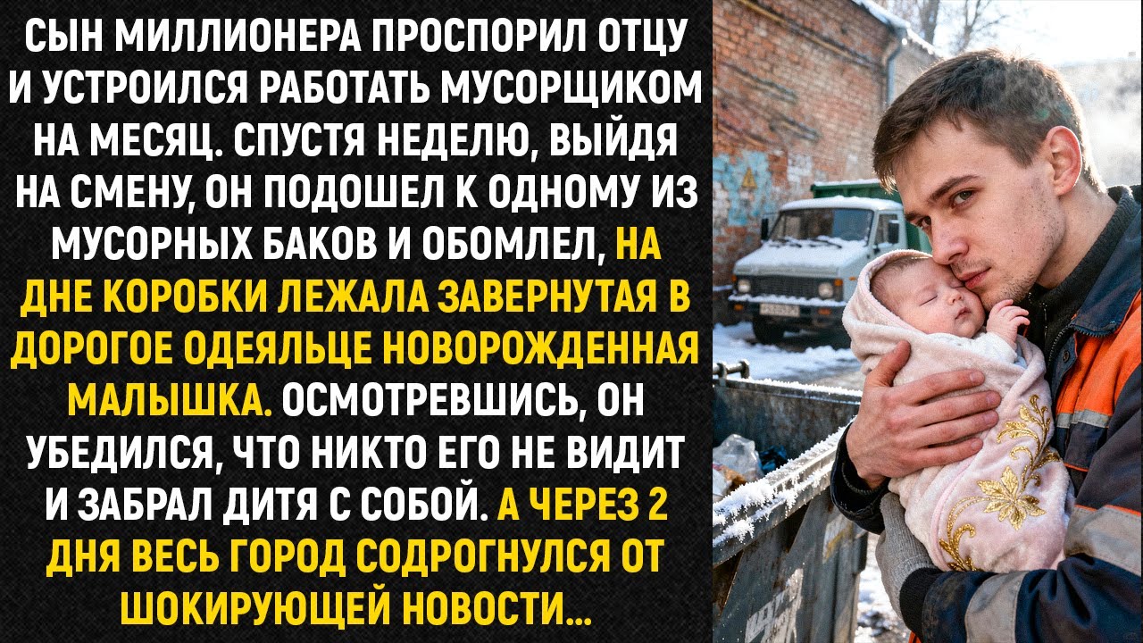 Сын миллионера проспорил отцу и устроился работать мусорщиком на месяц. А спустя неделю...