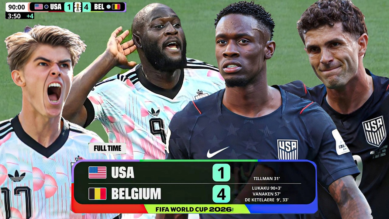 Belgium vs USA Highlights 4-1 | Belgi&euml; vs Verenigde Staten Hoogtepunten | FIFA World Cup 2026 USA