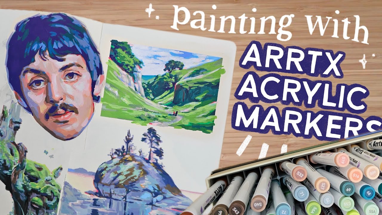 Sketch with me! 🌱 Trying Arrtx Acrylic Markers