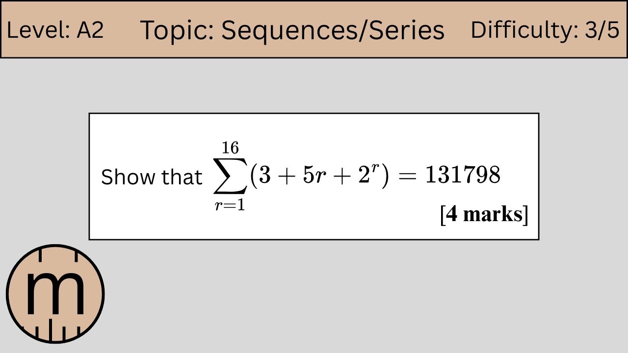 Sequences/Series/Sigma/Sum Show That [Edexcel]