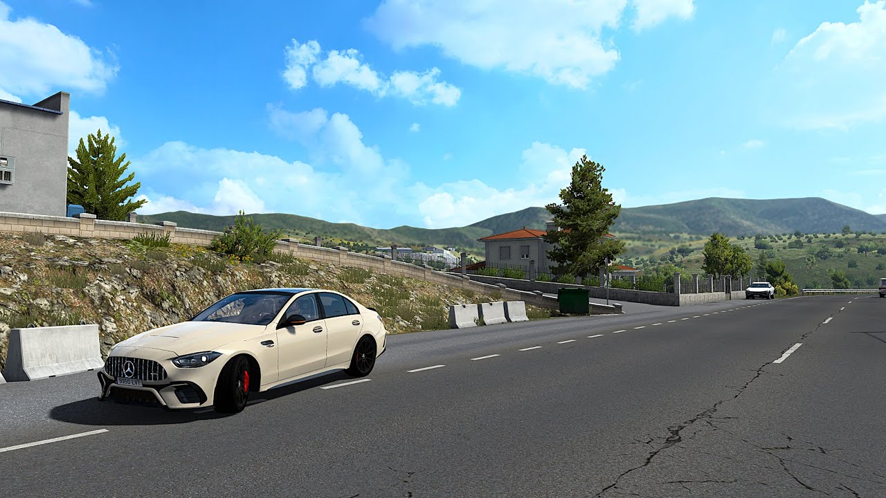 Realistic Car Driving - Mercedes-Benz C-Class- Euro Truck Simulator 2 1.57