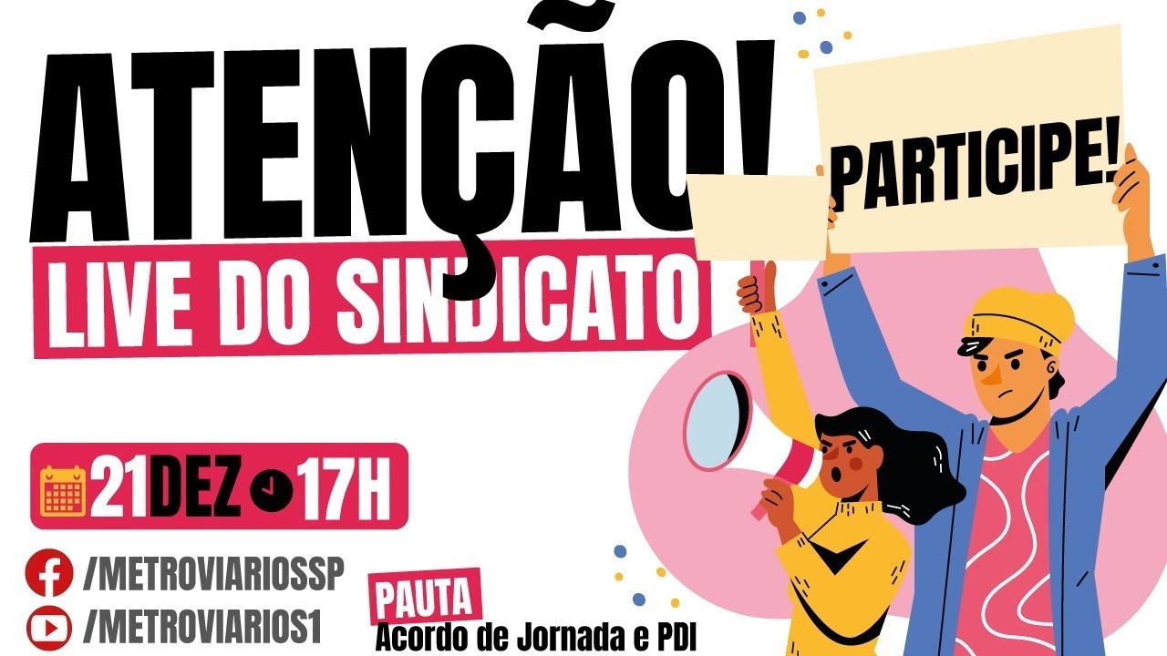 Live do Sindicato sobre Acordo de Jornada e PDI