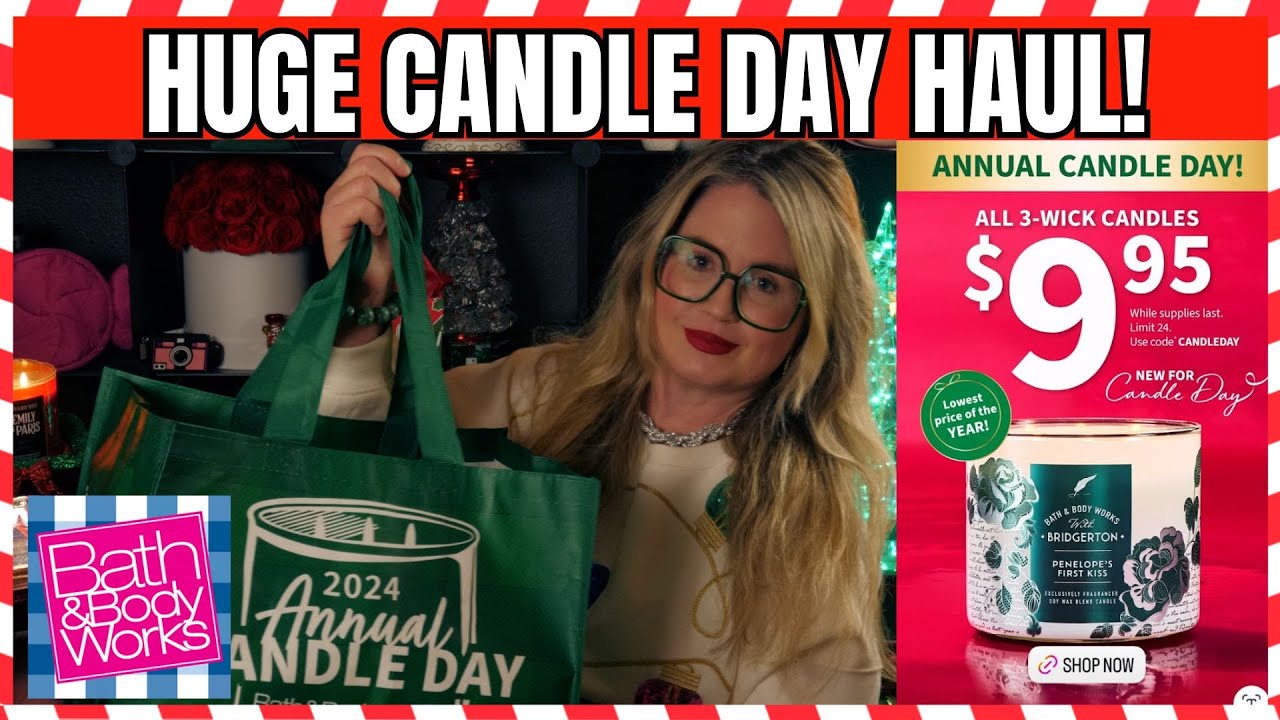 HUGE CANDLE DAY HAUL 2024 | LAST DAY FOR $9.95 CANDLES AT Bath & Body Works #bathandbodyworks