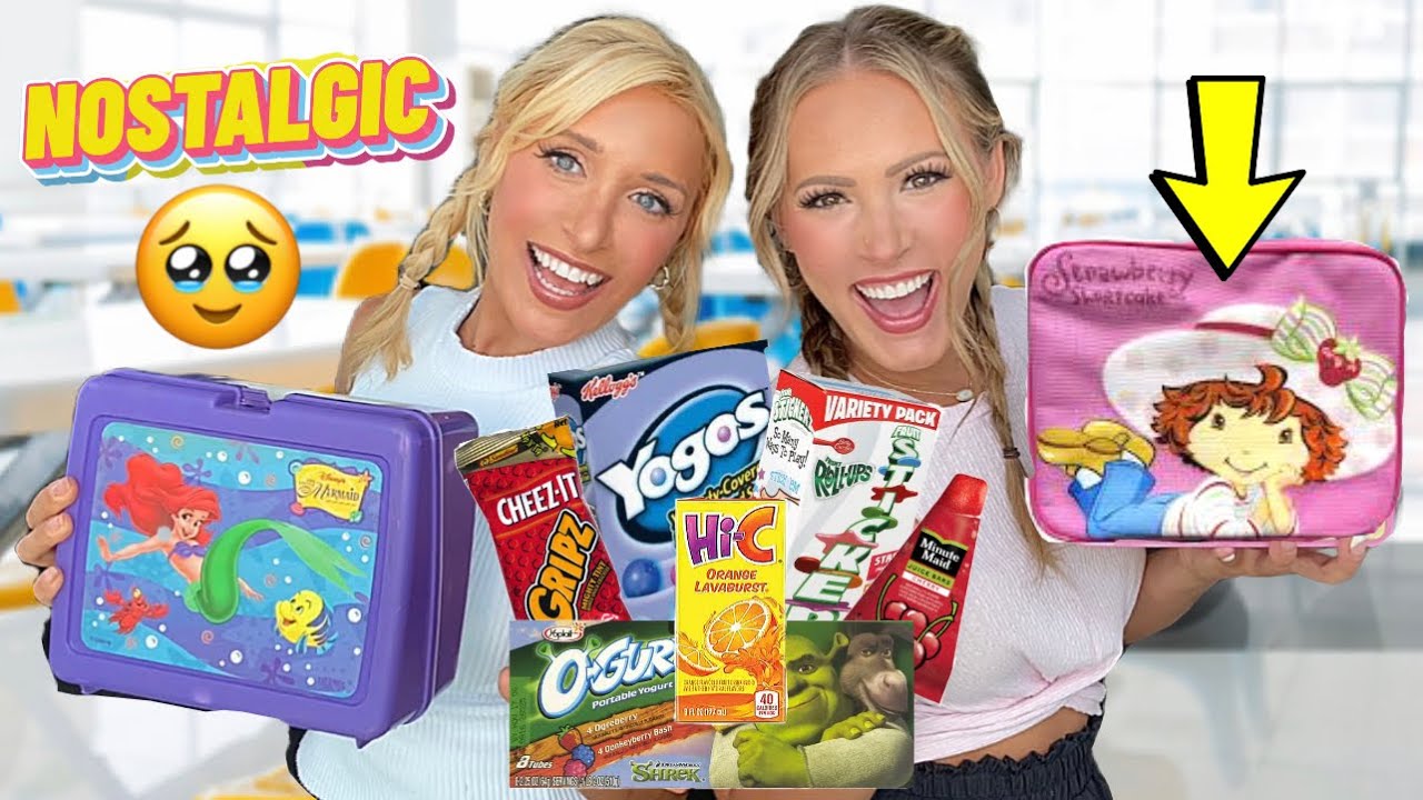 WE TRIED EVERY DISCONTINUED LUNCH BOX SNACK FROM OUR CHILDHOOD @Caitlyn_Desiree1 #trend #school