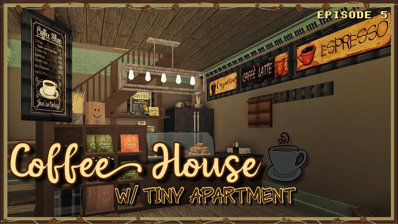 Bloxburg: Townside Series ☀️ Coffee House w/ tiny apartment ➵ Episode 5